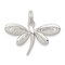 Sterling Silver Dragonfly Charm Pendant Insect Jewelry 21mm x 25mm
